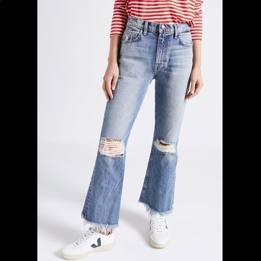 Current/Elliott High Waist Kick Jeans